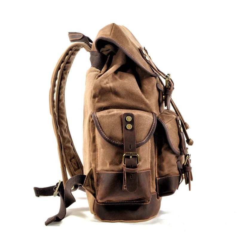 Vintage Style Canvas Large Backpack