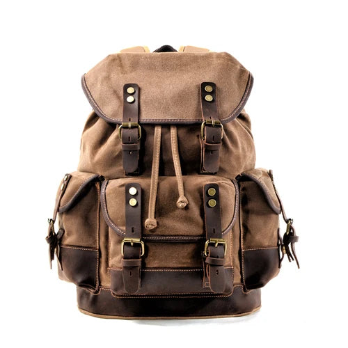 Vintage Style Canvas Large Backpack