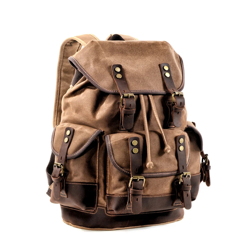 Vintage Style Canvas Large Backpack