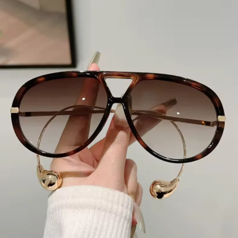 Oversized Vintage Style Pilot Sunglasses