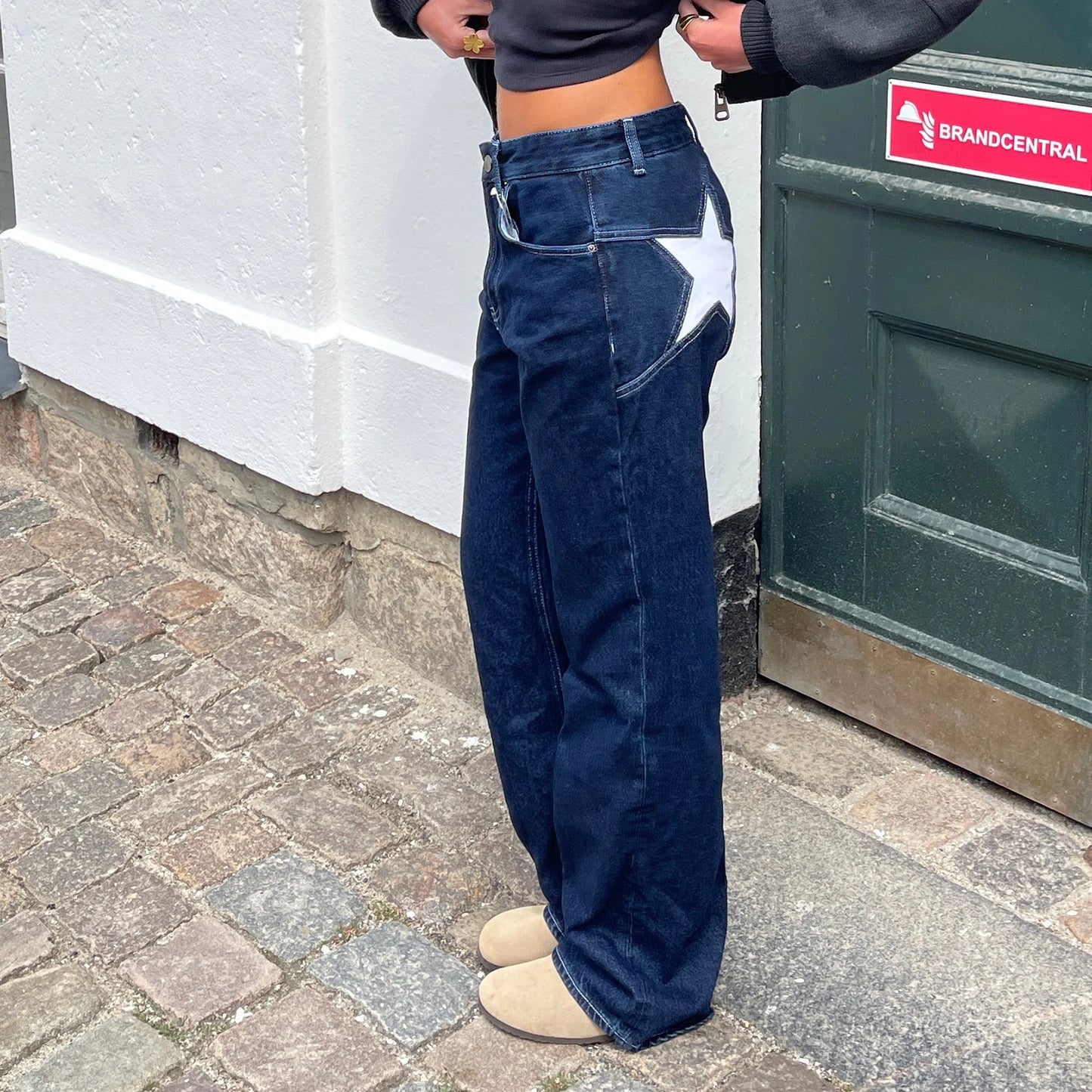 Y2K Vintage Star Pattern Straight Jeans