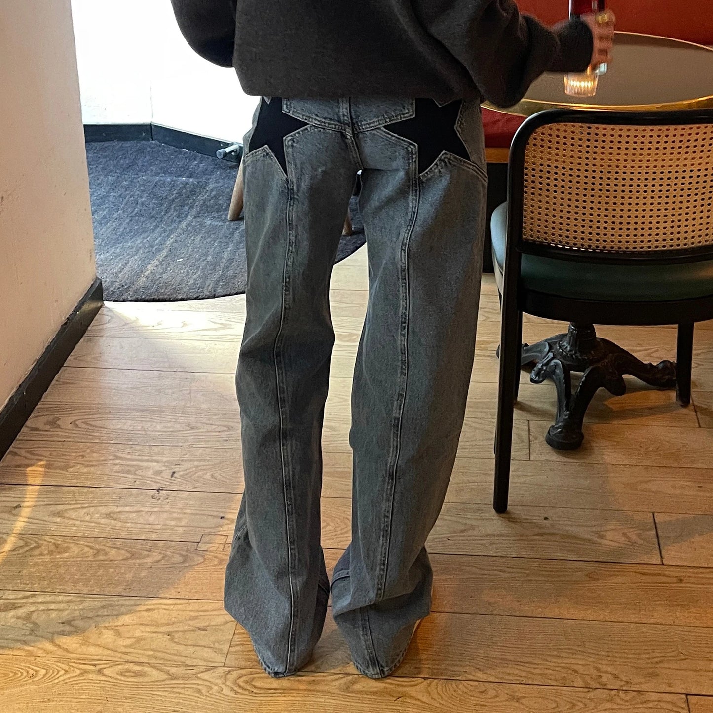 Y2K Vintage Star Pattern Straight Jeans