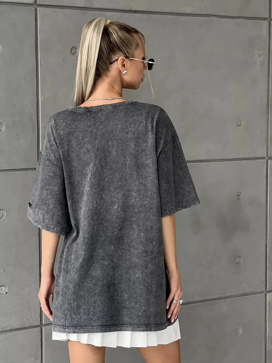 New Attitude Vintage Leopard Print Oversized T-Shirt