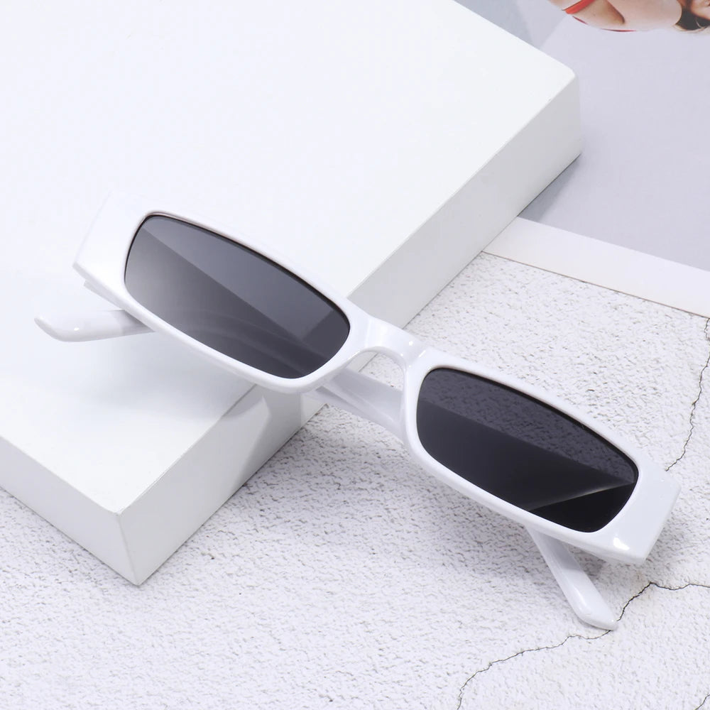 Vintage Rectangle Narrow Sunglasses