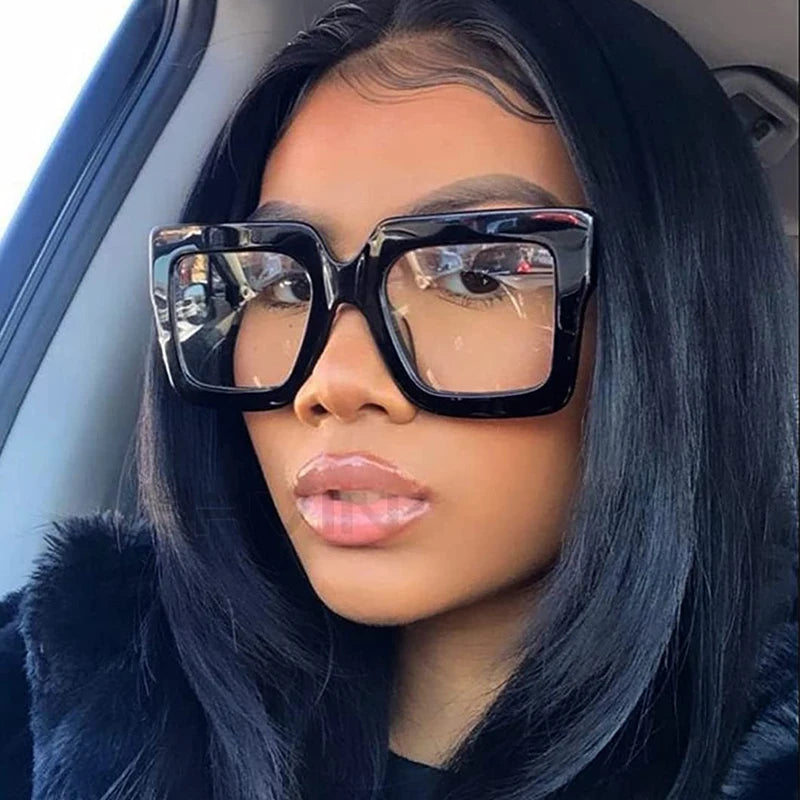 Vintage Oversized Square Glasses