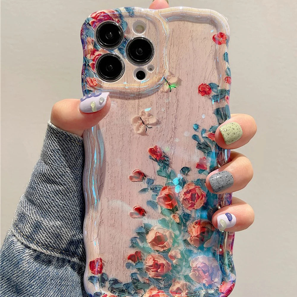 Retro Oil Painting Print iPhone Case