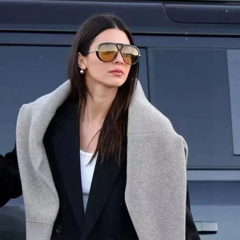Oversized Vintage Style Pilot Sunglasses