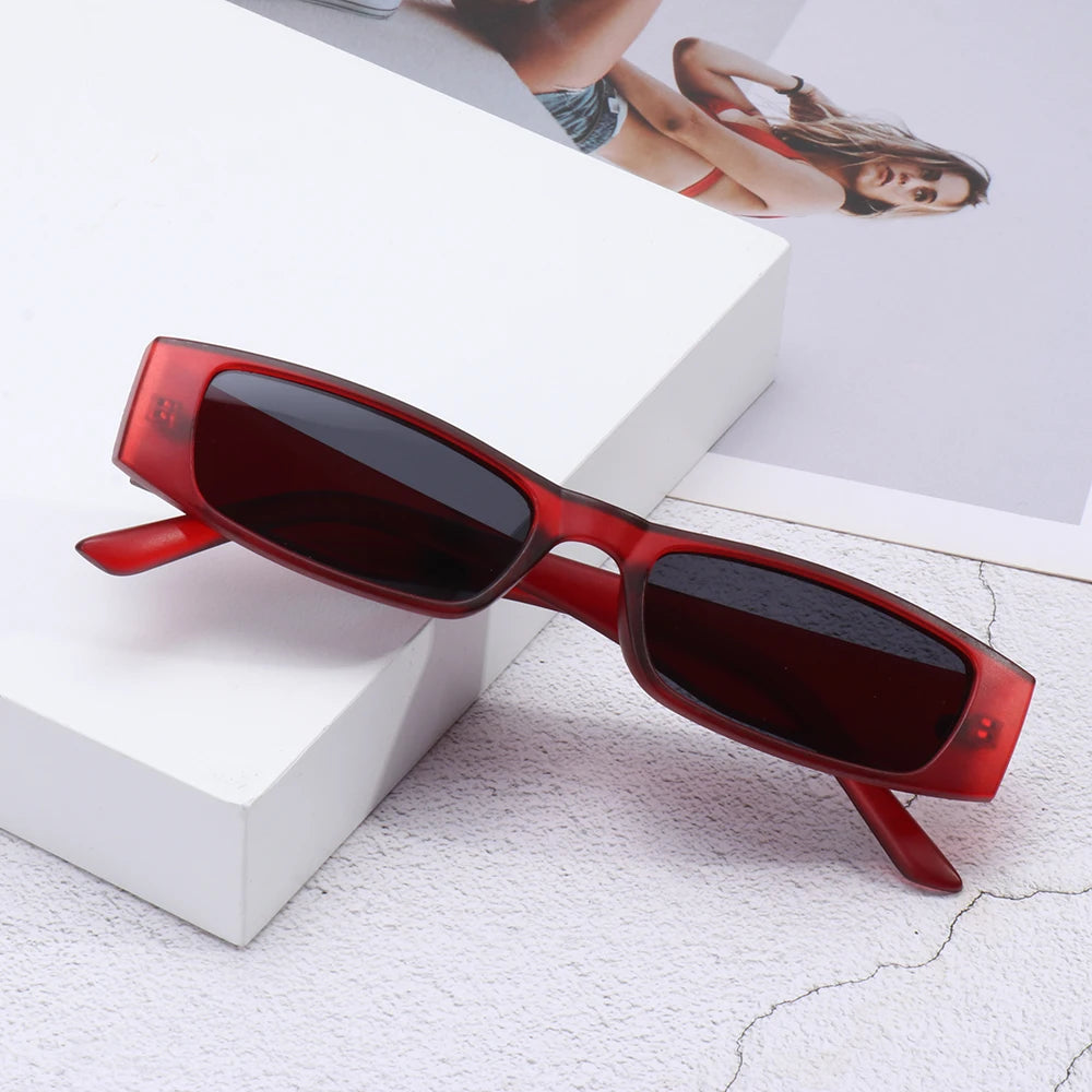 Vintage Rectangle Narrow Sunglasses