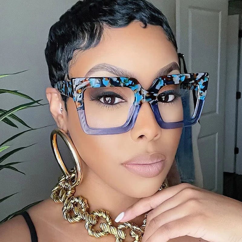 Vintage Oversized Square Glasses