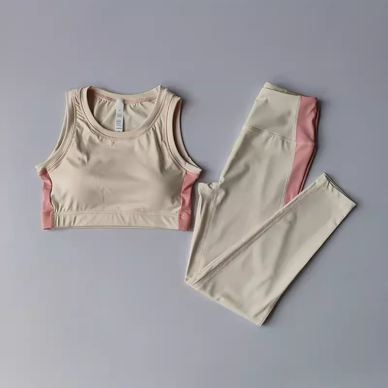 Activewear Yoga High-Waisted Leggings Set