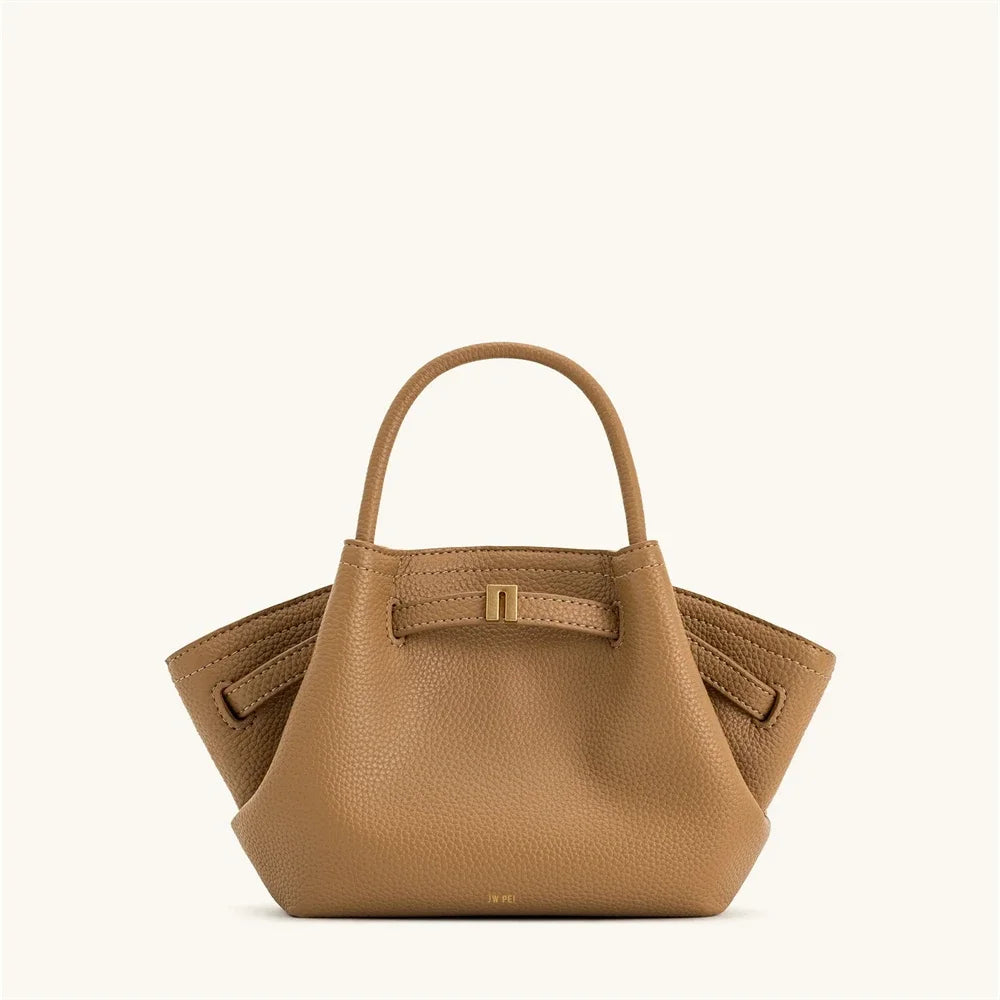 Canvas Brown Crossbody Shoulder Leather Tote Bag