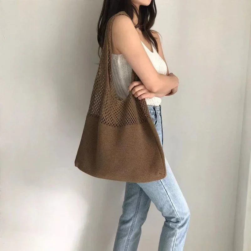 Designer Style Knitted Tote Bag