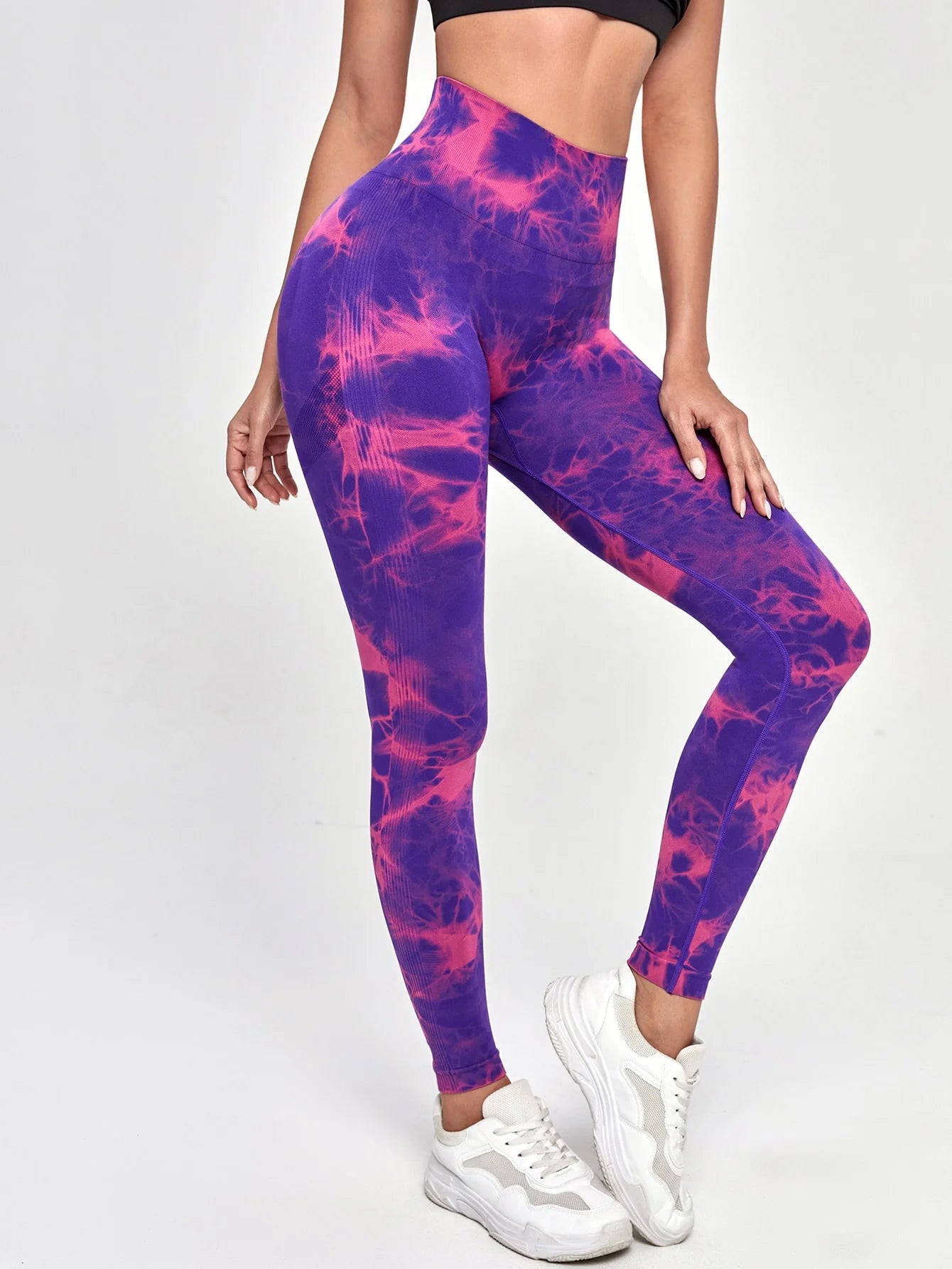 Tie-Dye Seamless High-Waisted Push Up Leggings