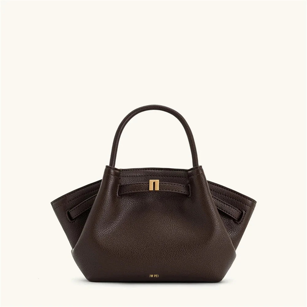 Canvas Brown Crossbody Shoulder Leather Tote Bag
