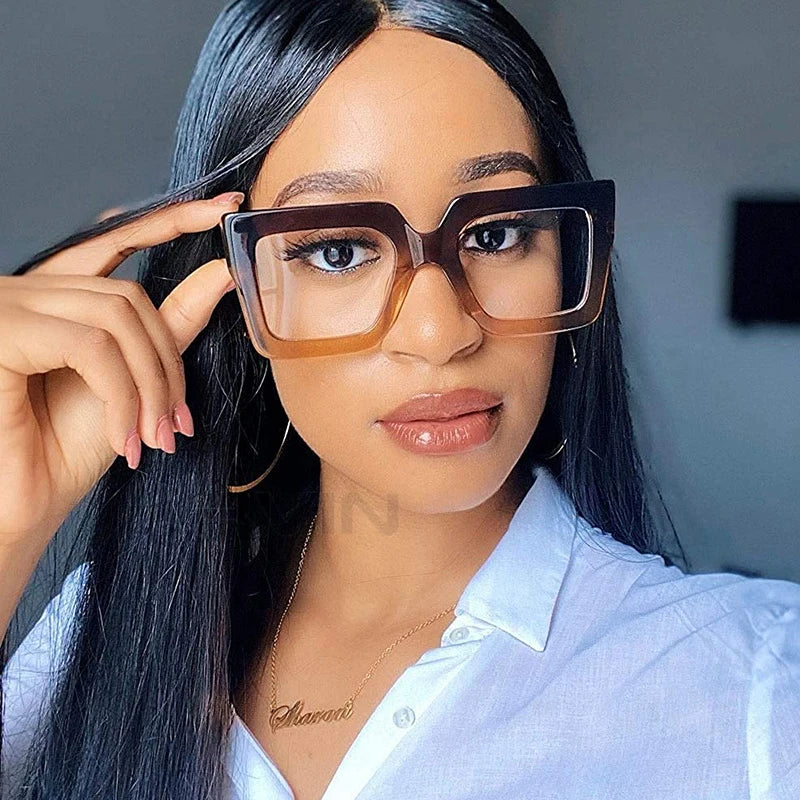 Vintage Oversized Square Glasses