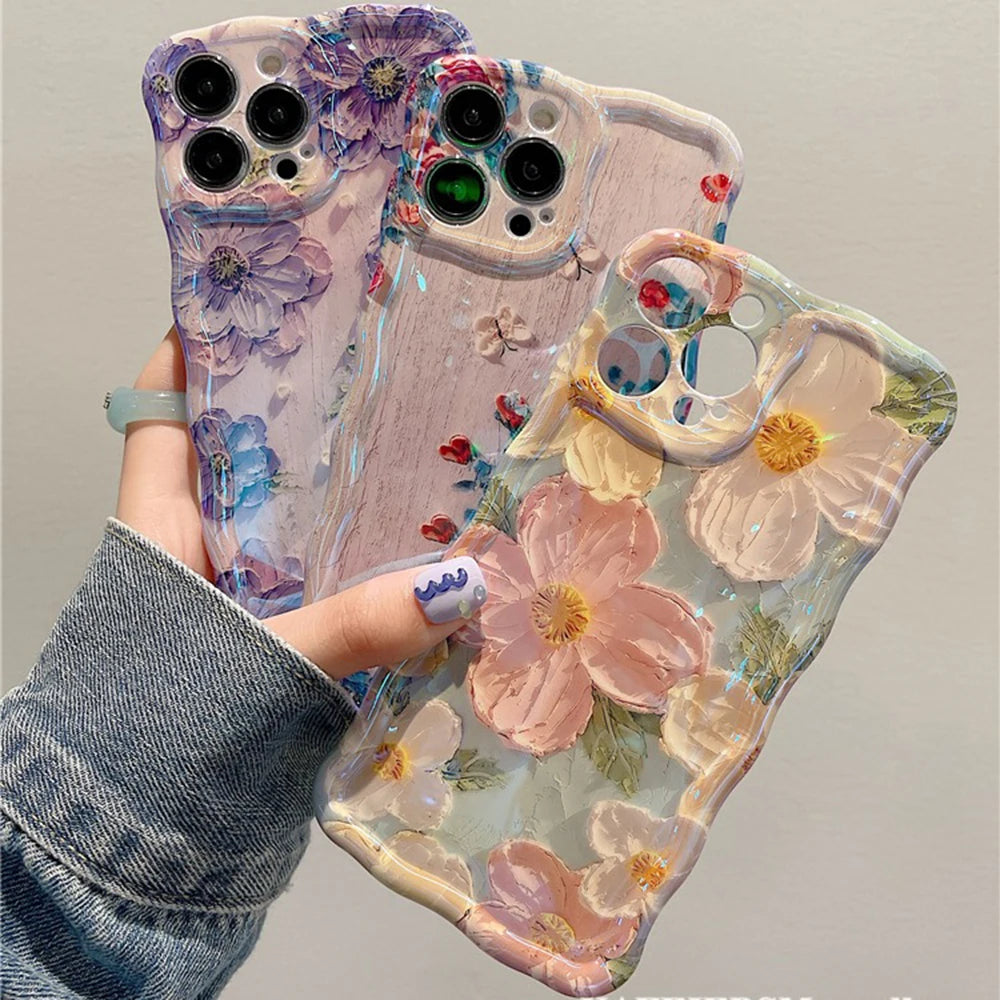 Retro Oil Painting Print iPhone Case