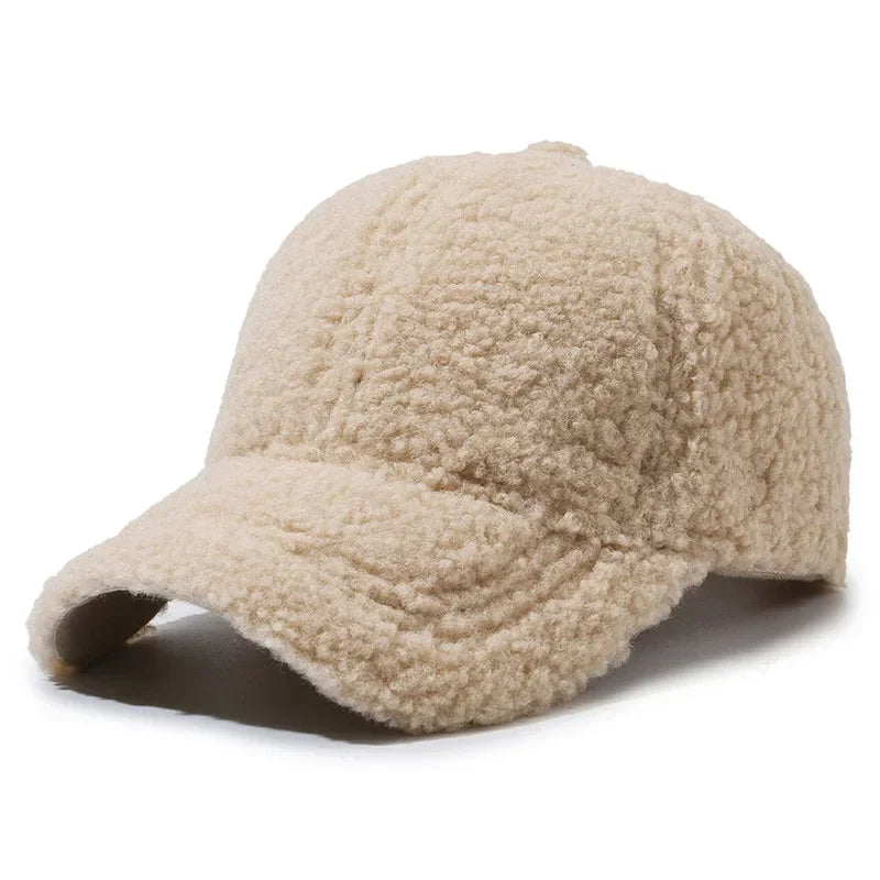 Plush Wool Baseball Cap