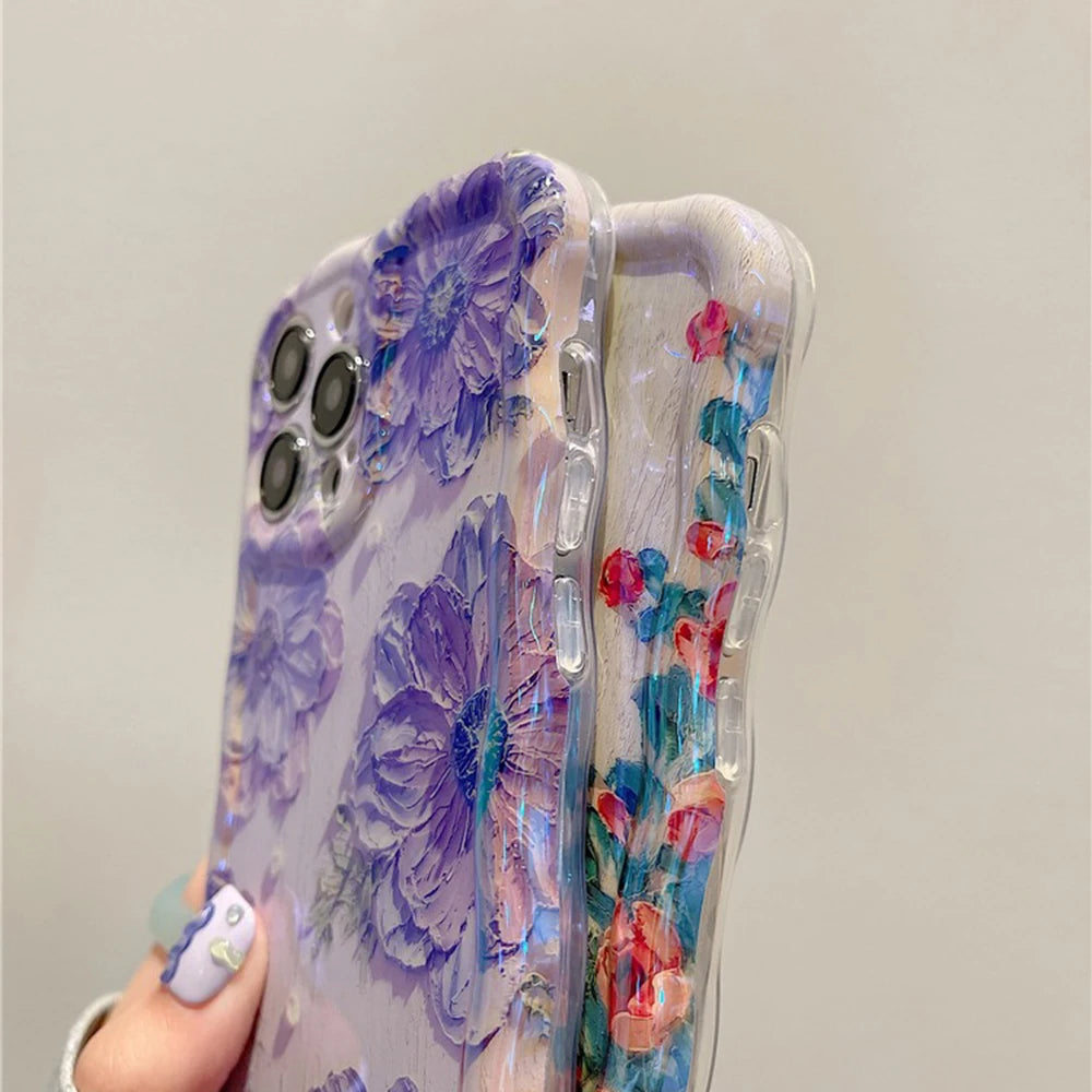 Retro Oil Painting Print iPhone Case