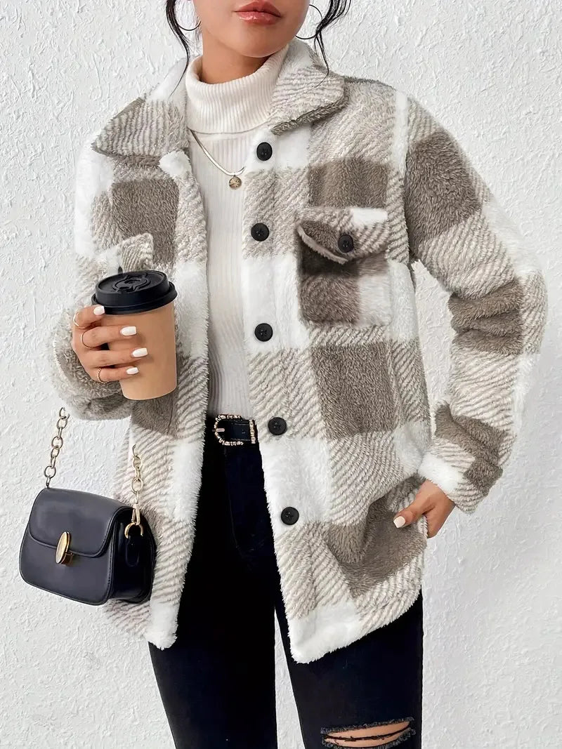 Plaid Pattern Casual Jacket