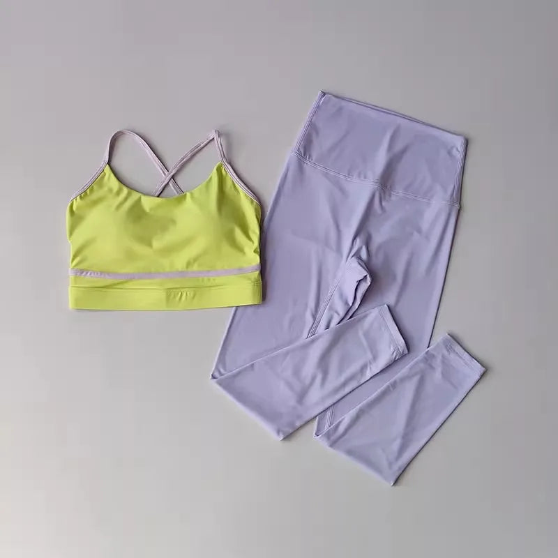 Activewear Yoga High-Waisted Leggings Set