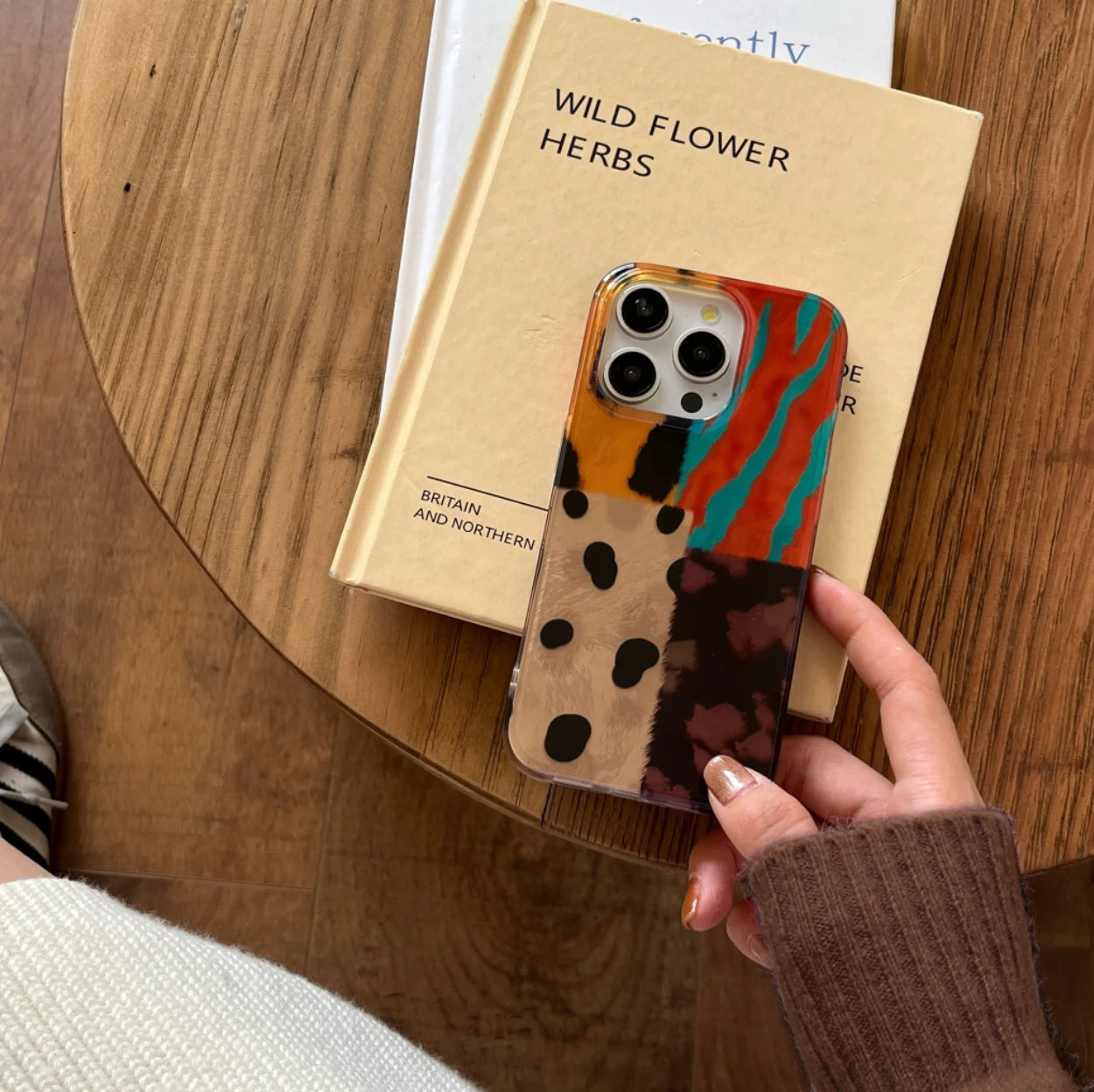Retro Multi Color Leopard Pattern iPhone Case