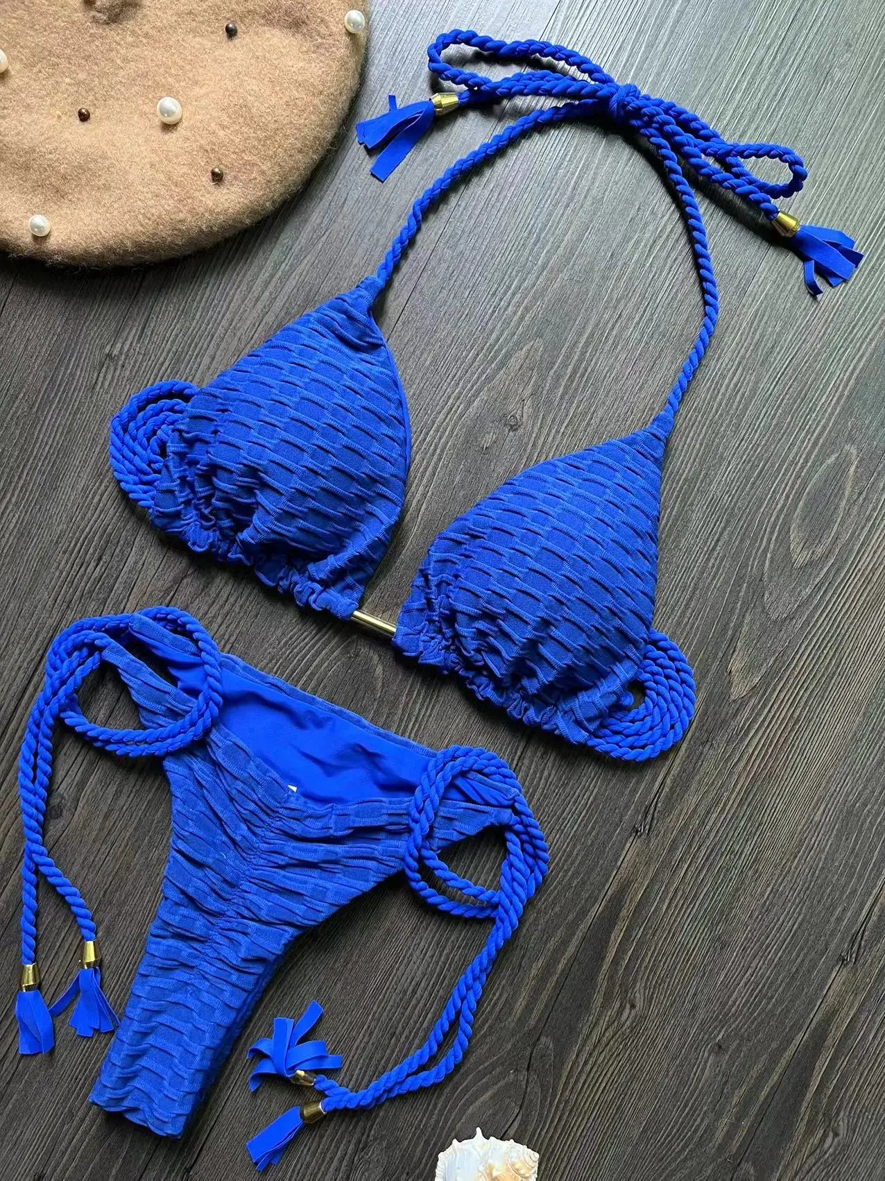 Neon Triangle Top Side-Tie Bikini