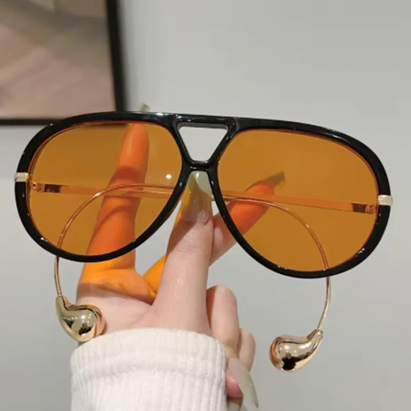 Oversized Vintage Style Pilot Sunglasses