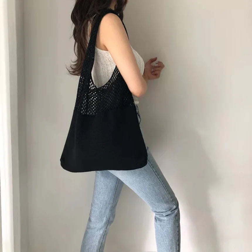 Designer Style Knitted Tote Bag