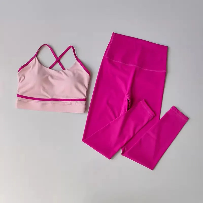 Activewear Yoga High-Waisted Leggings Set