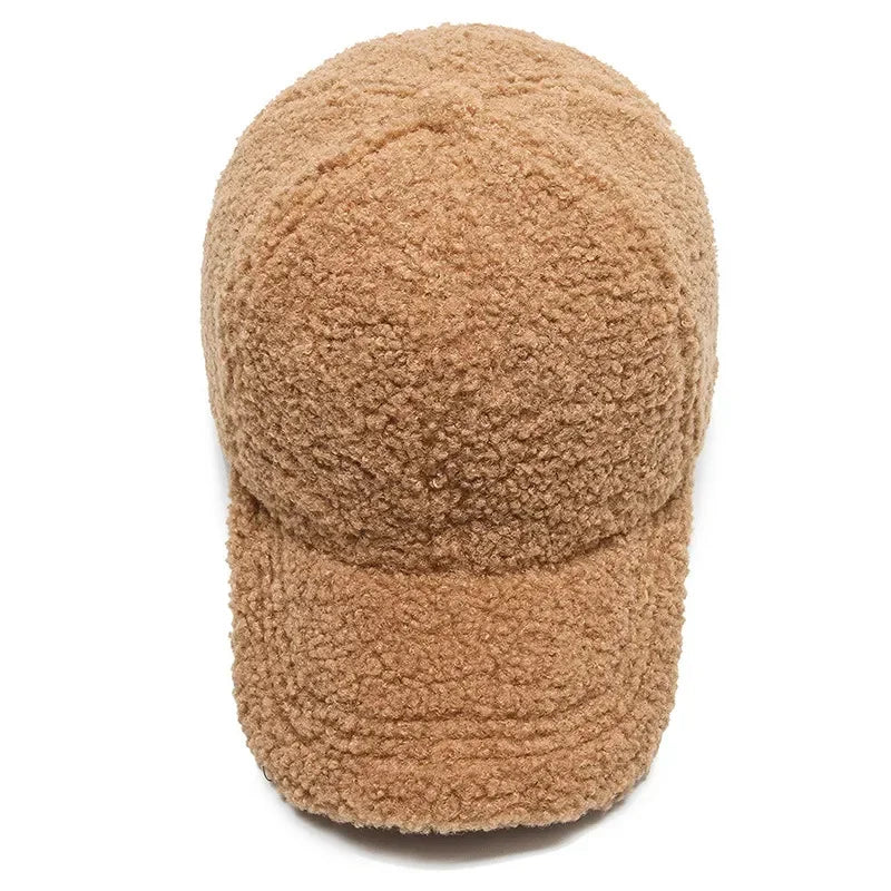 Plush Wool Baseball Cap