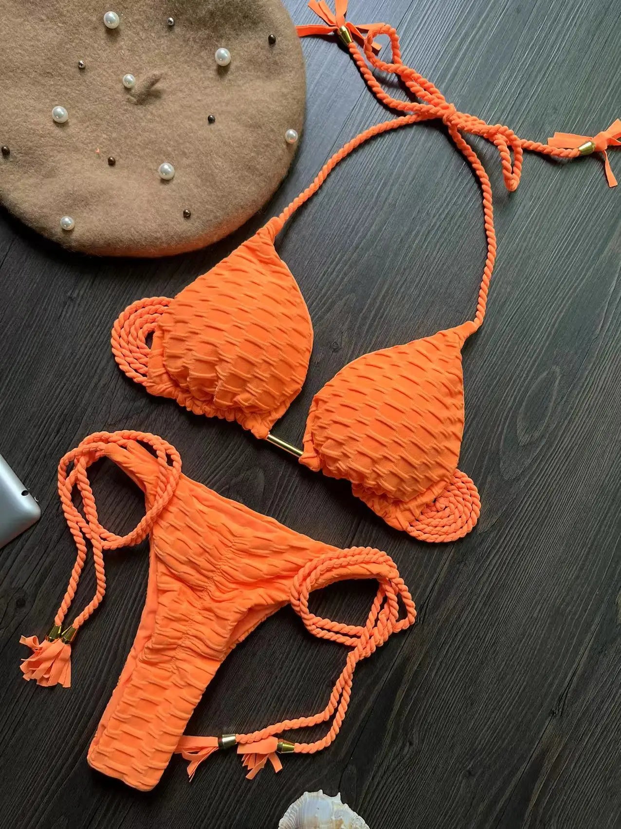 Neon Triangle Top Side-Tie Bikini