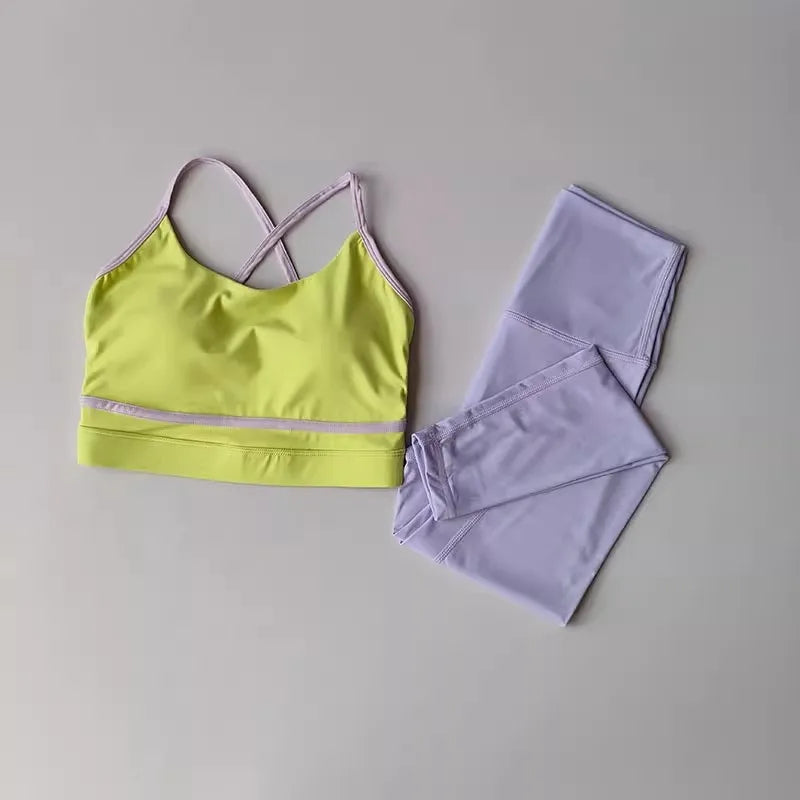 Activewear Yoga High-Waisted Leggings Set