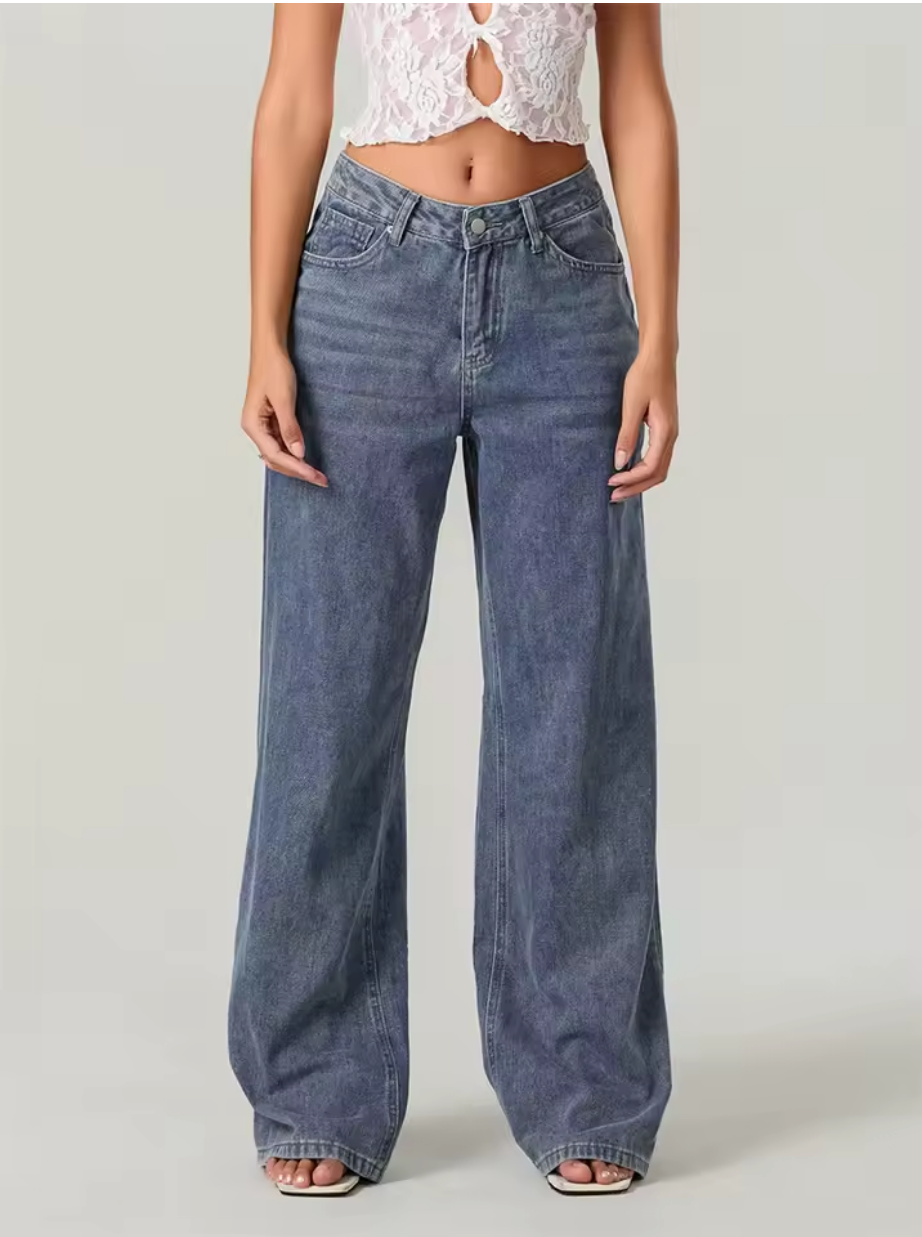 Y2K Vintage Star Pattern Straight Jeans