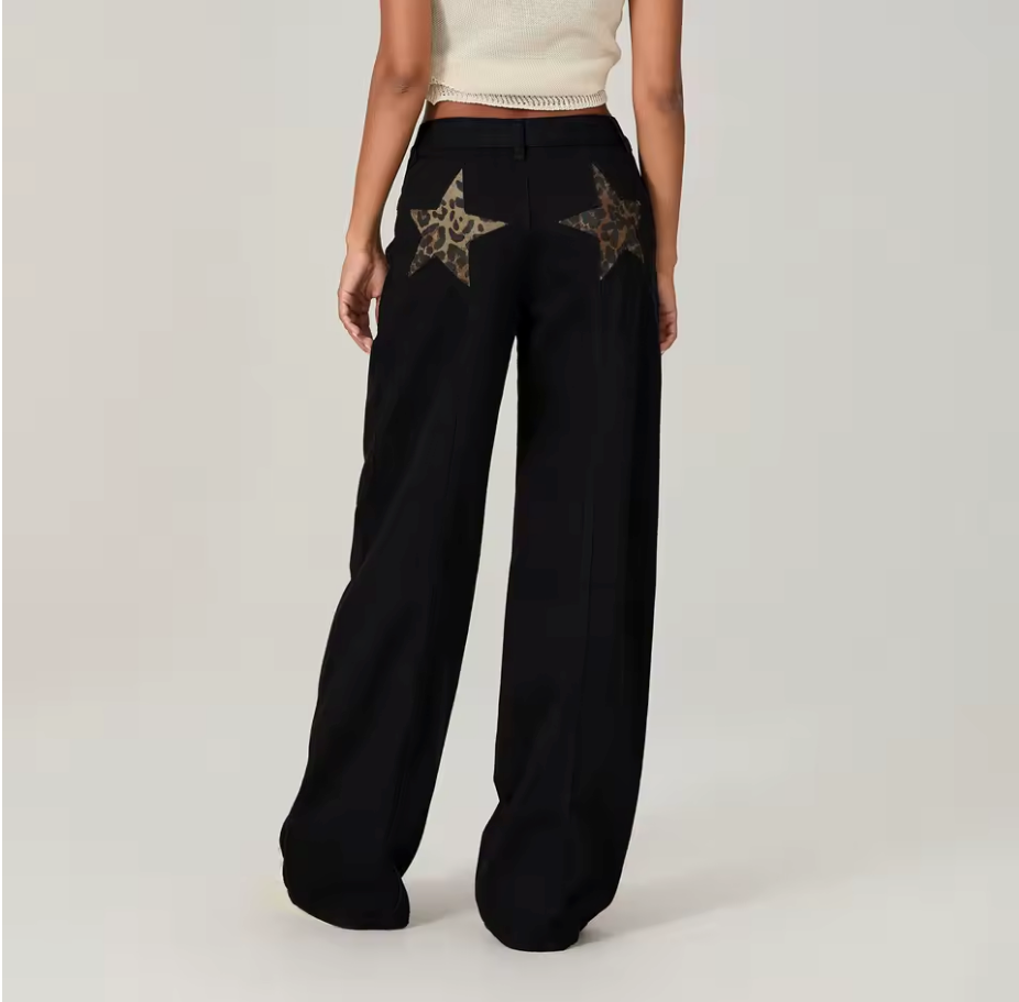 Y2K Vintage Star Pattern Straight Jeans