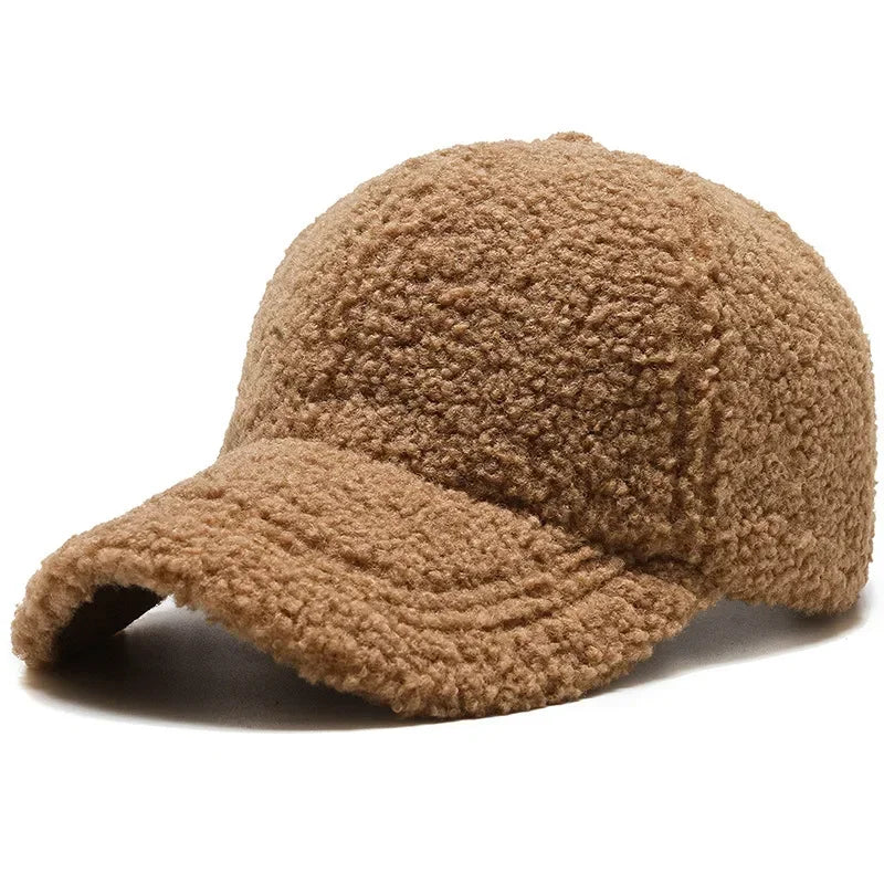 Plush Wool Baseball Cap