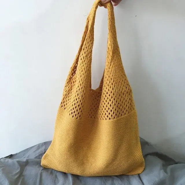 Designer Style Knitted Tote Bag