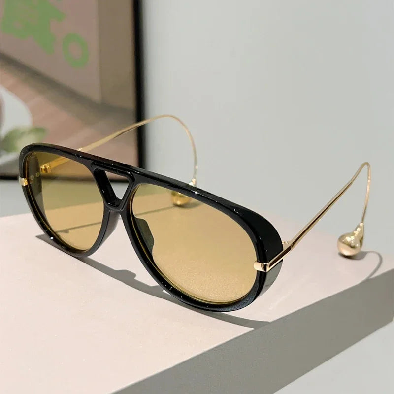 Oversized Vintage Style Pilot Sunglasses