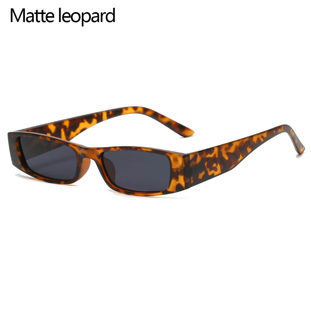 Vintage Rectangle Narrow Sunglasses