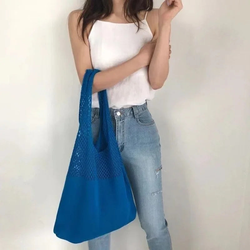 Designer Style Knitted Tote Bag