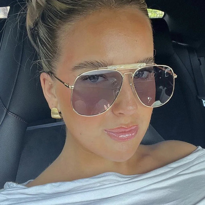 Retro Style Pilot Sunglasses