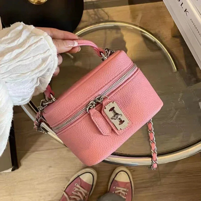 Vintage Designer Style Canvas Crossbody Bag