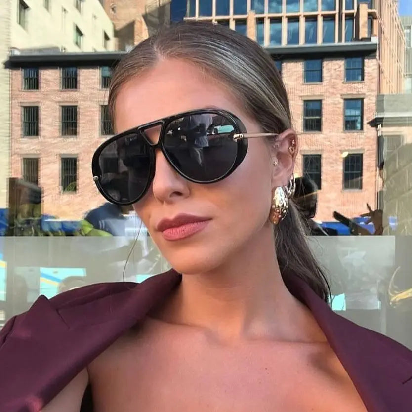 Oversized Vintage Style Pilot Sunglasses
