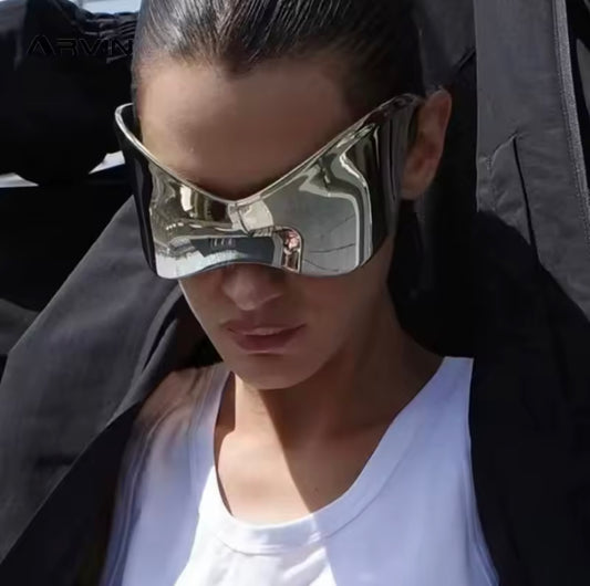 Oversized Futuristic Style Sunglasses