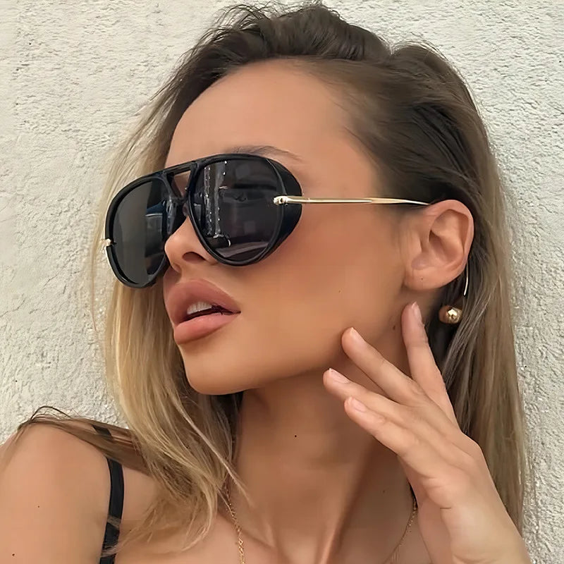 Oversized Vintage Style Pilot Sunglasses