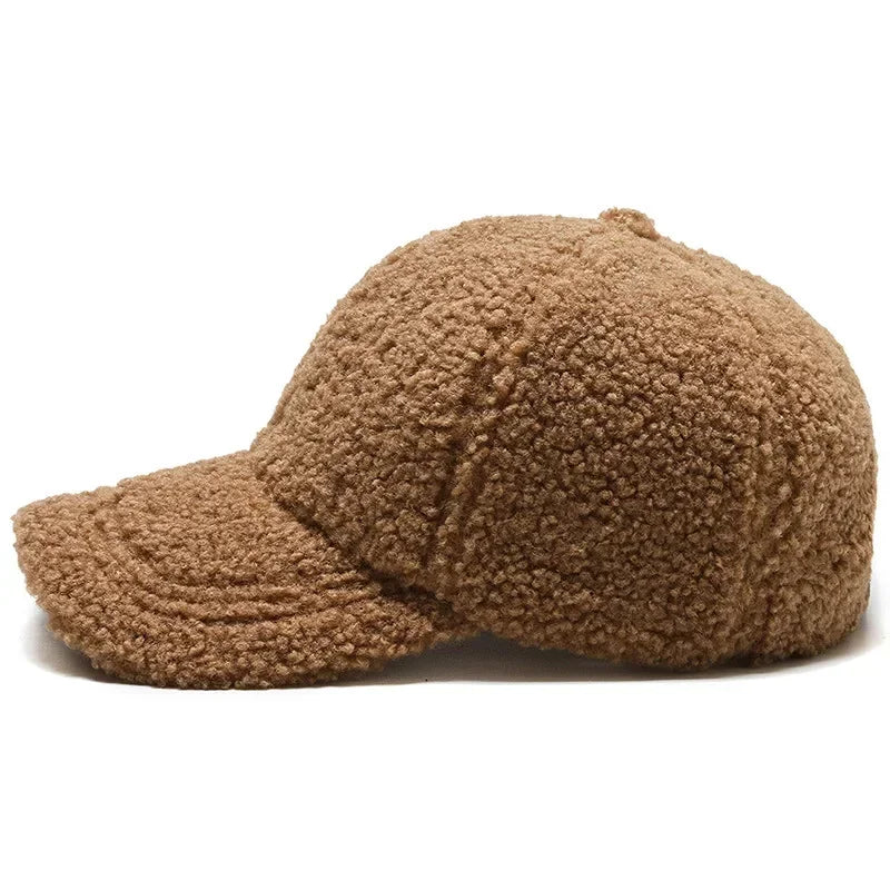 Plush Wool Baseball Cap