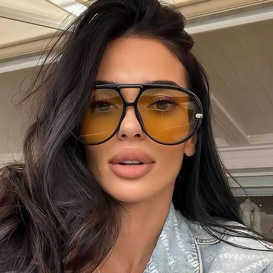 Oversized Vintage Style Pilot Sunglasses