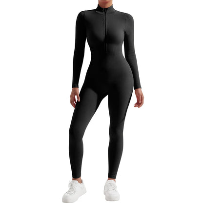 Warm Bodycon Fitted Zipper Jumpsuit