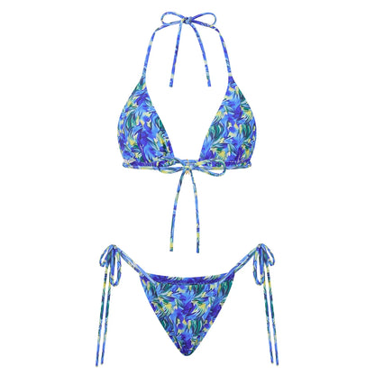 Tropical Triangle Top Side-Tye Thong Bottom Bikini