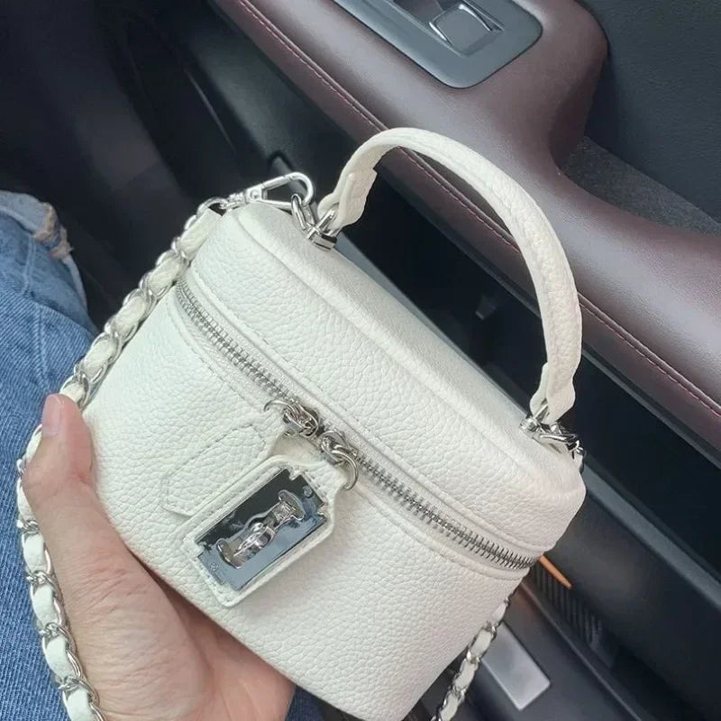 Vintage Designer Style Canvas Crossbody Bag