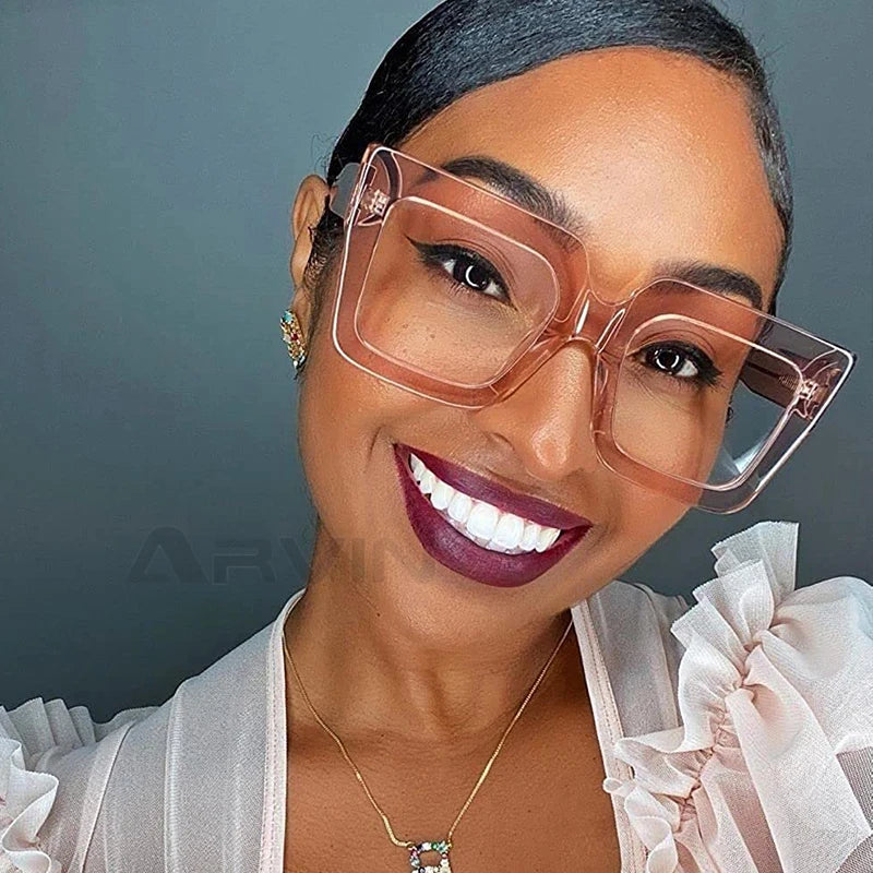 Vintage Oversized Square Glasses